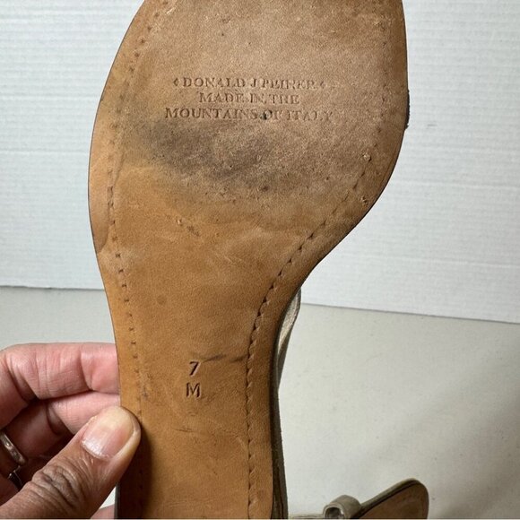 Vintage Donald J Pliner Slingback Y2K 90s Women's Open Toe Heels Size 7 - Picture 10 of 16